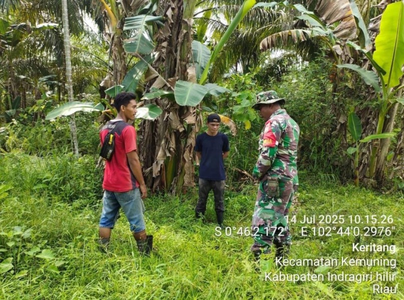 Peduli dengan Lingkungan, Babinsa Koramil 09/Kemuning Rutin Lakukan Patroli dan Sosialisasi Karhutla
