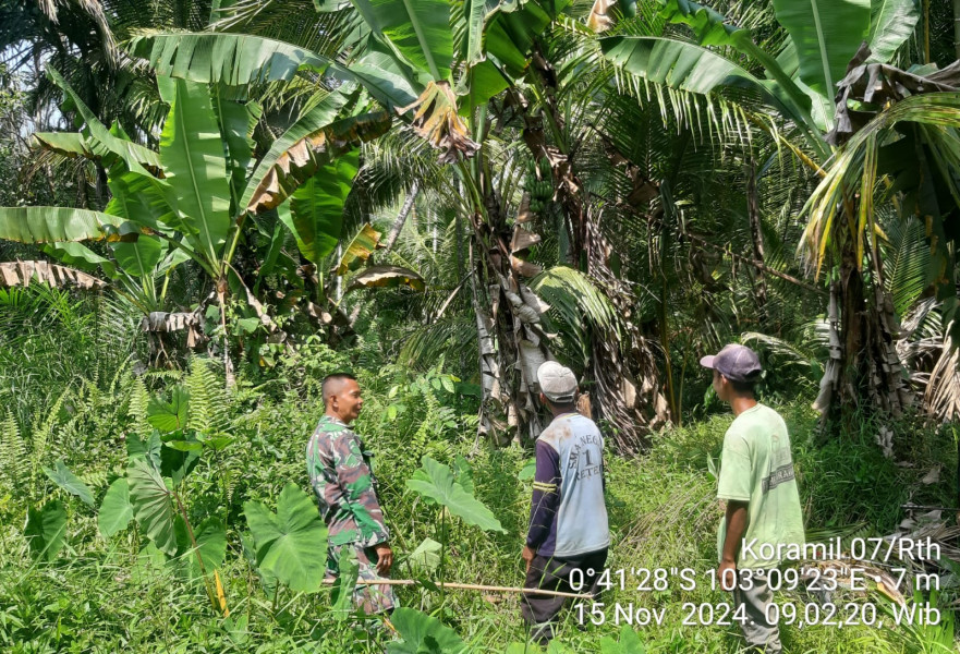 Babinsa Koramil 07/Reteh Terus Lakukan Pemantauan Terhadap Lahan dan Hutan Masyarakat