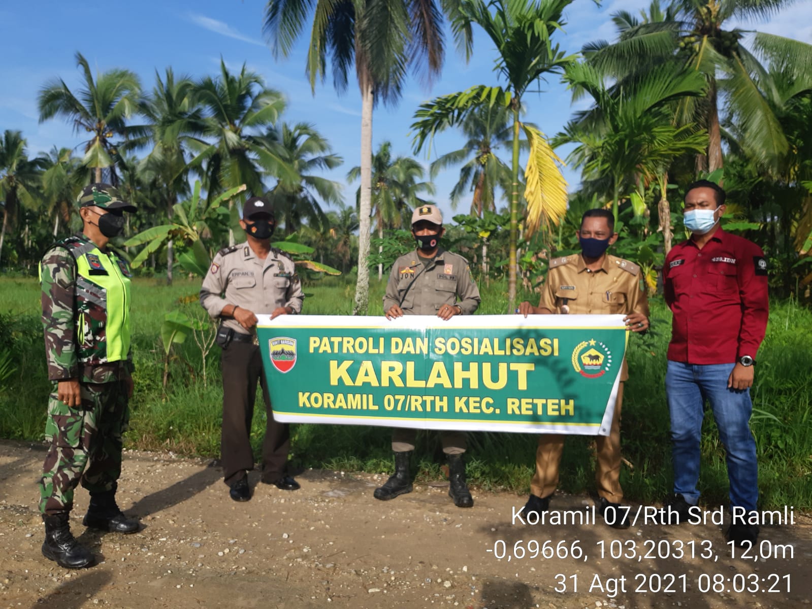 Cegah Karhutla, Serda Ramli dan Aparat Terkait Lakukan Patroli di Parit 3 Pulau Kijang