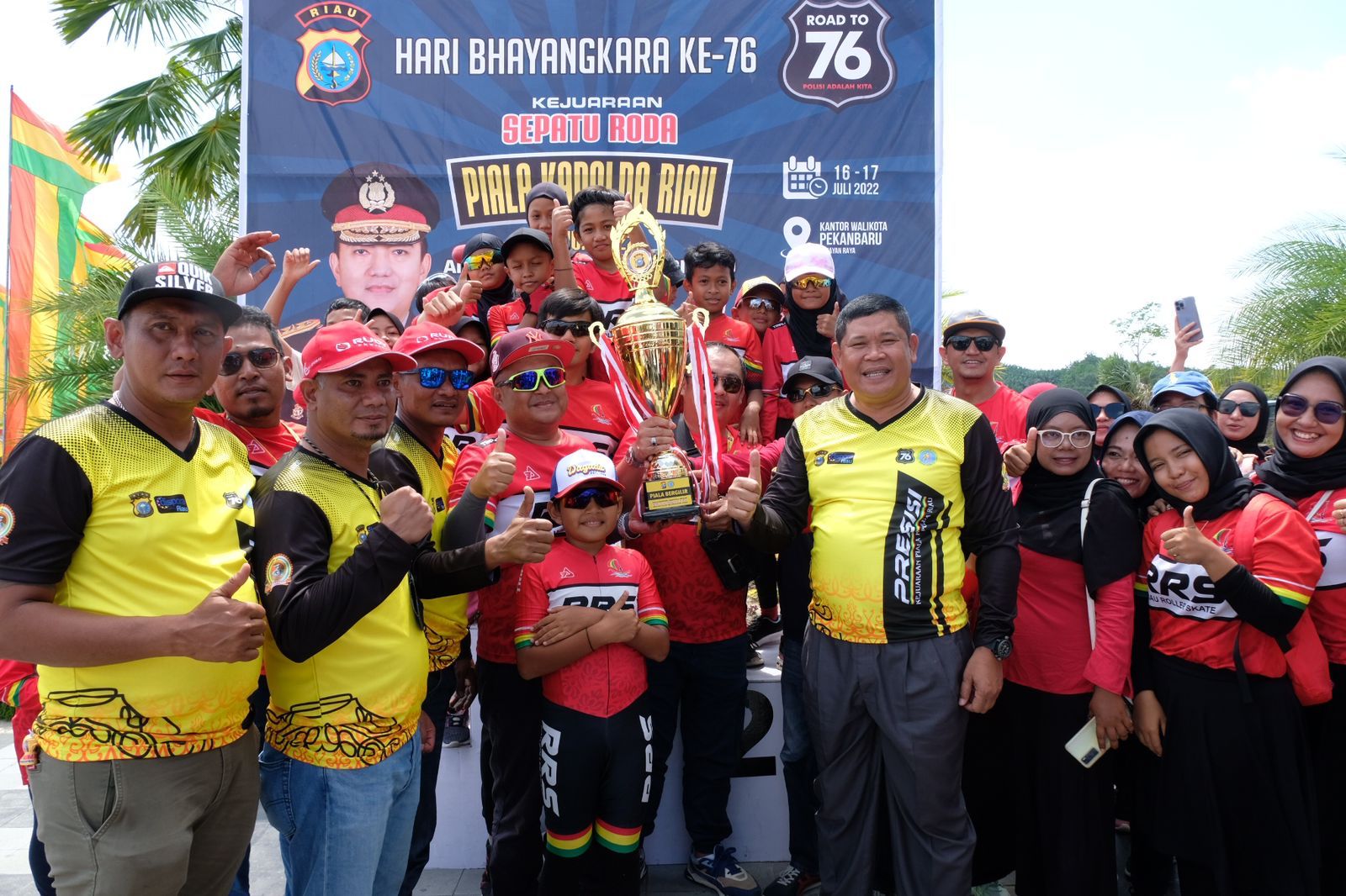 Riau Roller Skate Pekanbaru Sabet ‘Juara Umum’ pada Kejuaraan Sepatu Roda Kapolda Cup 2022