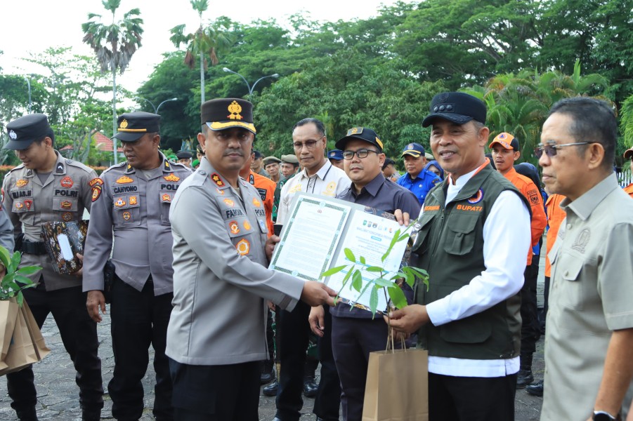 Polres Inhil Sebar Maklumat Larangan Bakar Lahan, Green Policing Jadi Garda Depan Pencegahan Karhutla