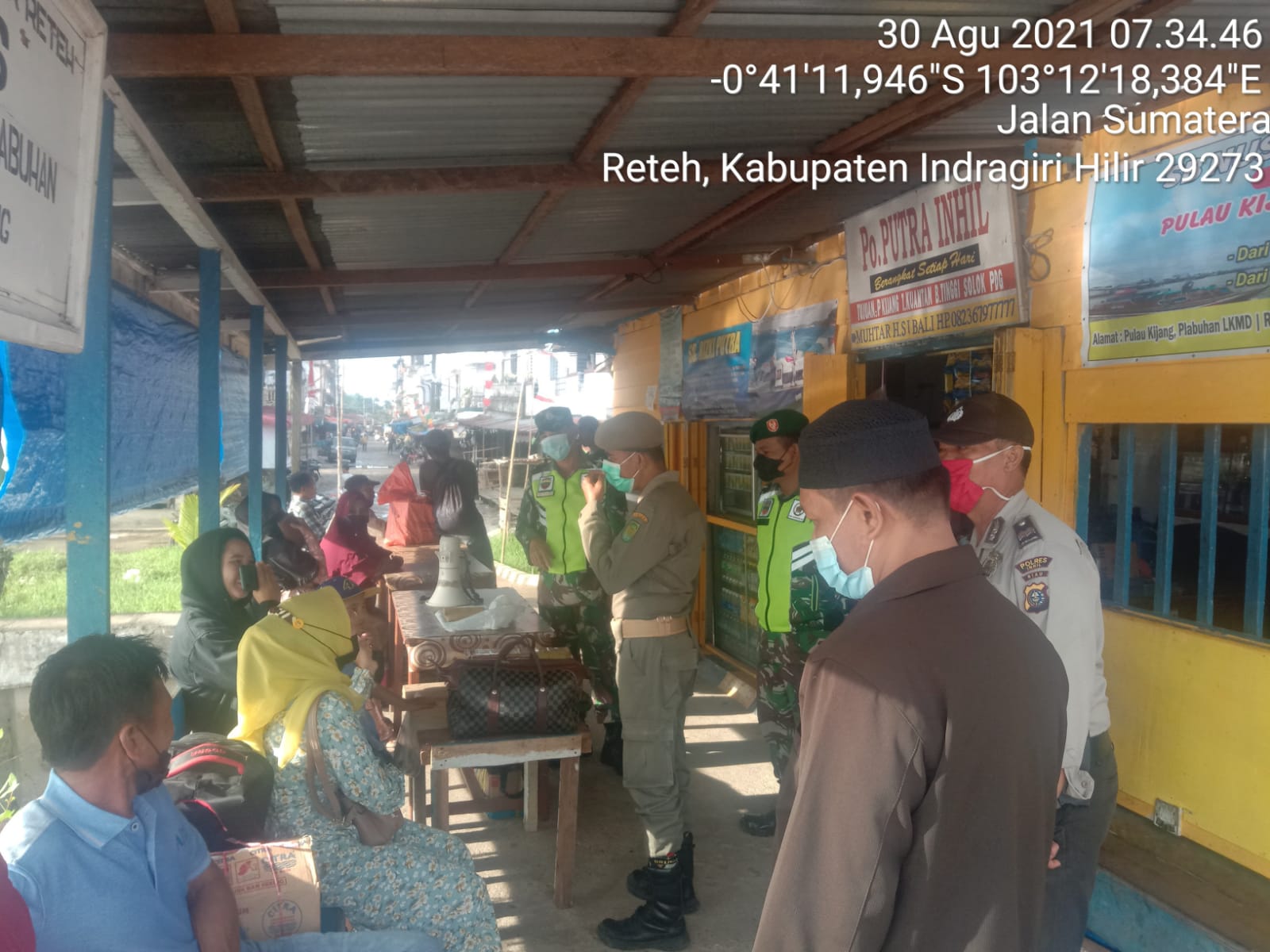 Koramil dan Satgas Covid-19 Reteh Rutin Tegakkan Protkes