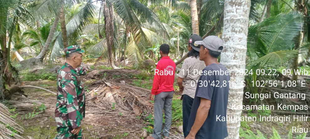 Rutinitas di Desa Binaan, Babinsa Koramil 03/Tpl Serka Faisal Laksanakan Patroli dan Sosialisasi Karlahut