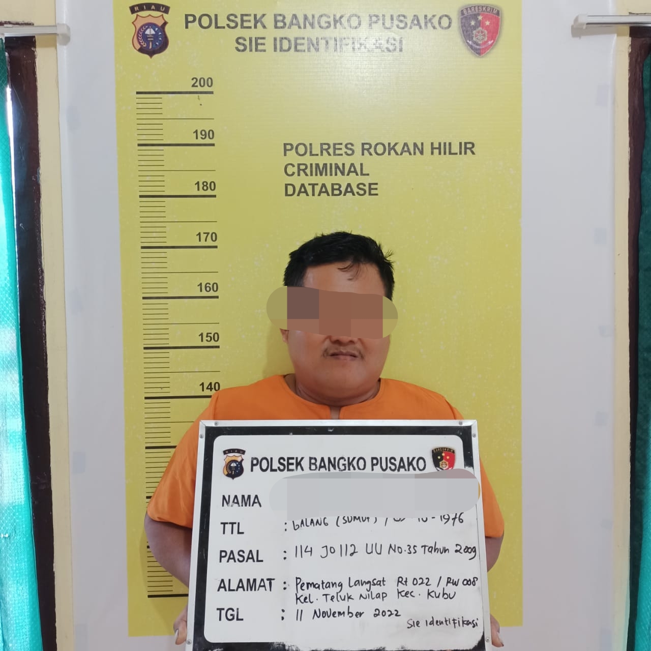 Sedang Gunakan Sabu di Kamar di Hotel, Warga Kubu Ditangkap Polsek Bangko Pusako
