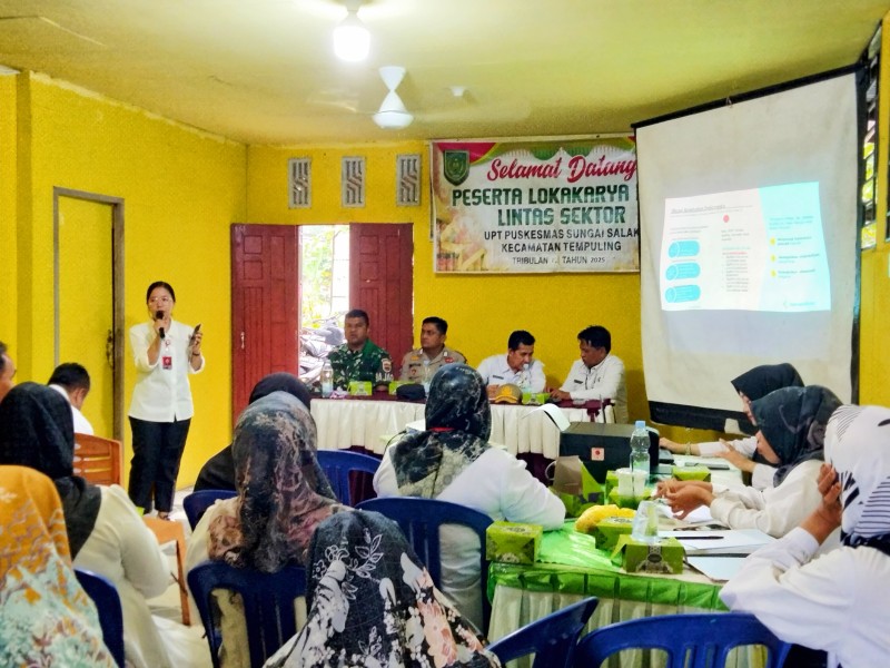 Babinsa Koramil 03/Tpl Hadiri Lokmin Triwulan I Puskesmas Sungai Salak, Wujudkan Sinergi dan Koordinasi Lintas Sektor