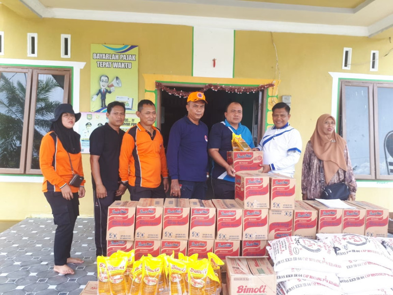 Pemkab Asahan Salurkan Bantuan Musibah Banjir Pada Masyarakat Desa Sei Dua Hulu