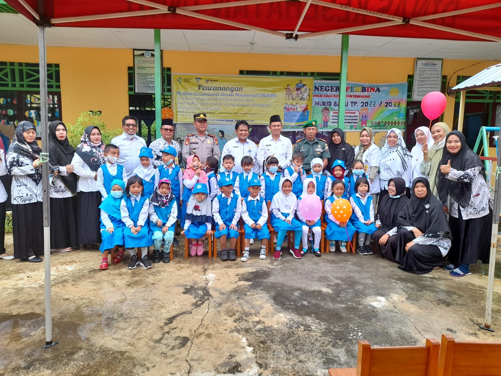 Danramil 03/Tempuling Bersama Muspika Hadiri Pencanangan (BIAN) Tahun 2022