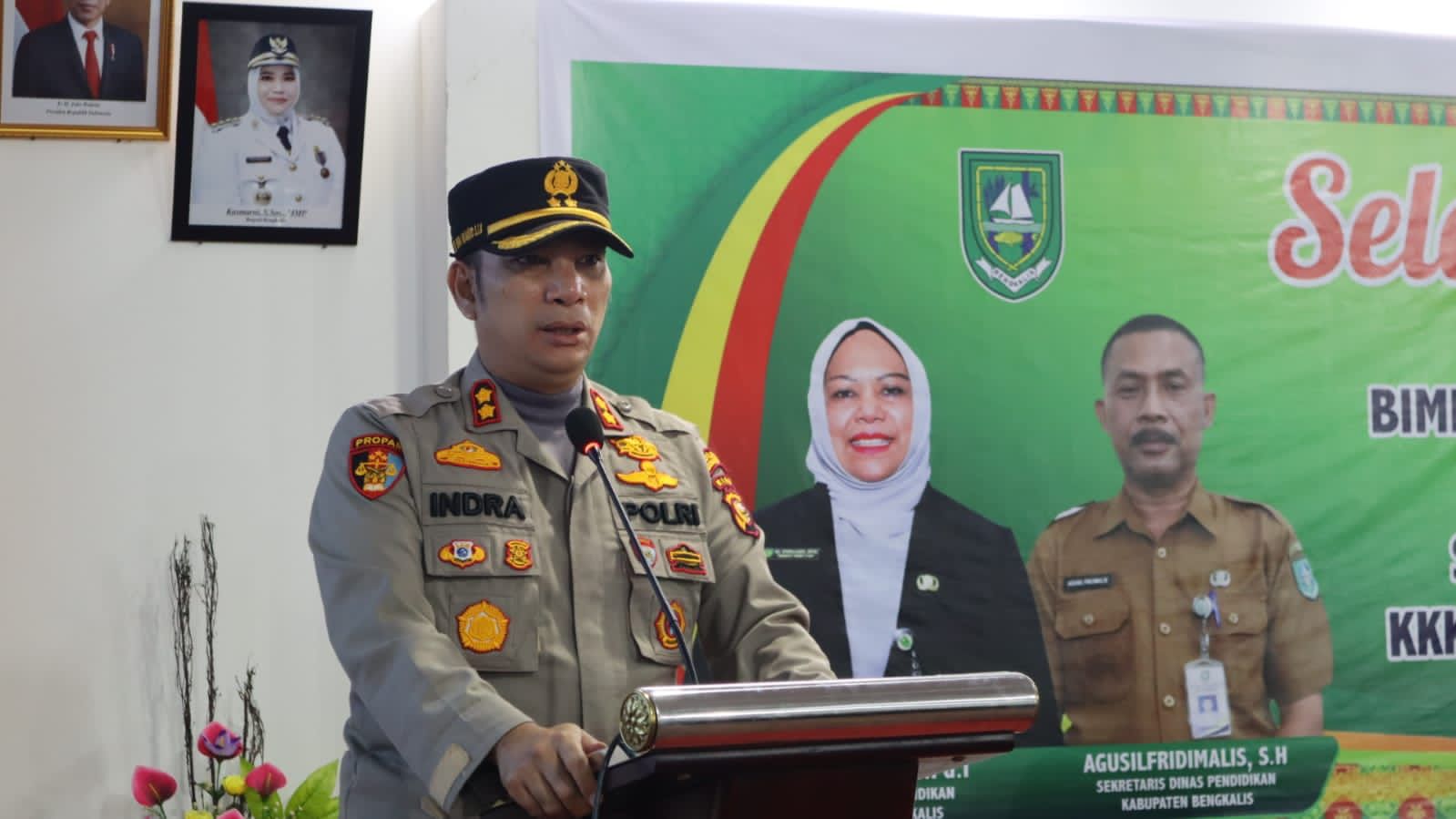 Kapolres Bengkalis Beri Arahan Dalam Acara KKKS (Kelompok Kerja Kepala Sekolah) SD Se-Kecamatan Bengkalis Tahun 2022