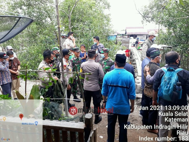 Danramil 06/Kateman Sambut Kunjungan Forkopimda Inhil di Kuala Selat