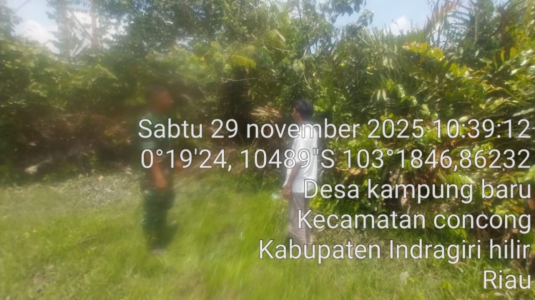 Babinsa Pratu J. Sembiring Giat Lakukan Sosialisasi Sekaligus Patroli Tapal Batas