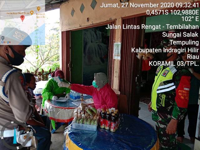 Disiplin Protokol Kesehatan Masih Tetap Dilaksanakan Babinsa Koramil 03/Tempuling