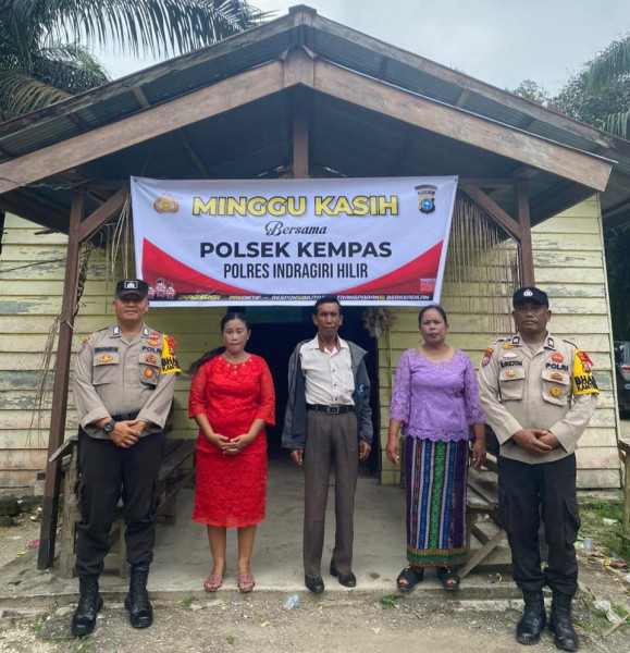 Melalui Minggu Kasih, Polsek Kempas Ajak Jemaat Gereja Hadir ke TPS Gunakan Hak Pilihnya