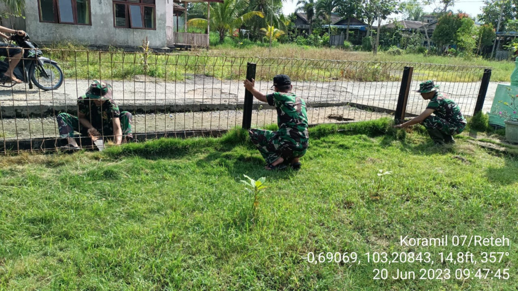 Giat Goro Di Pangkalan Makoramil Bersama Anggota Koramil 07/Reteh