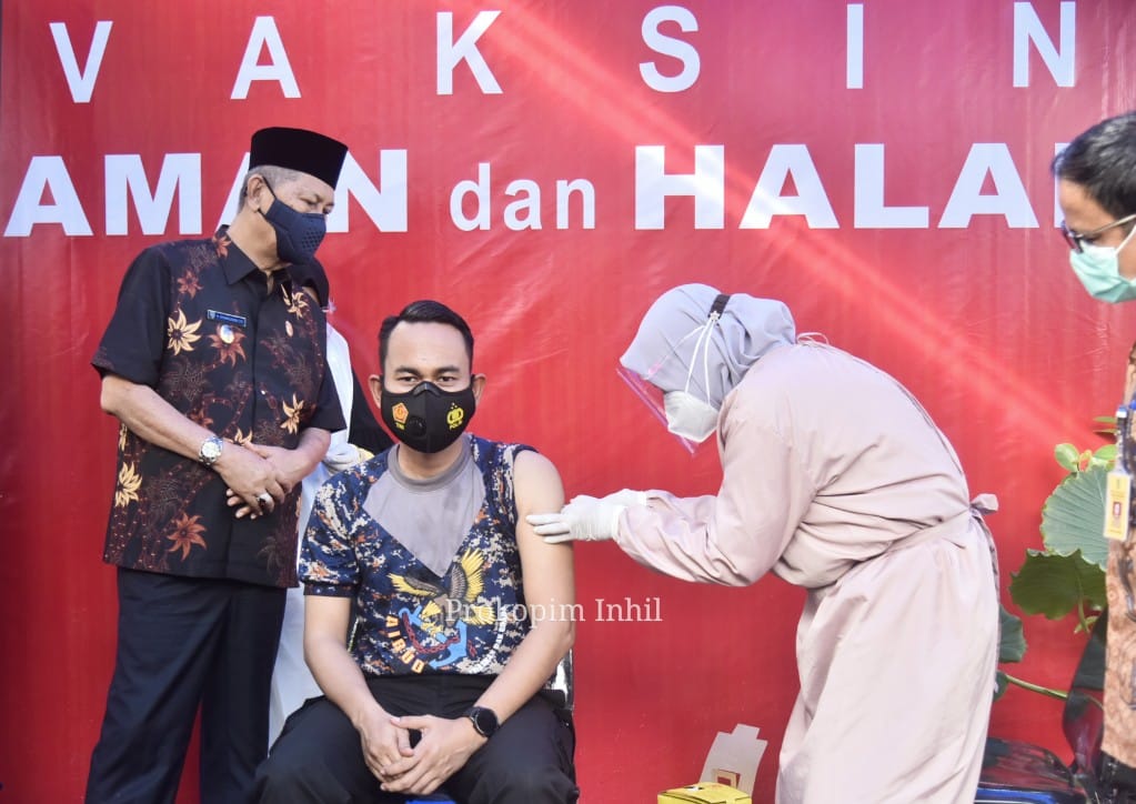 Indragiri Hilir Mulai Lakukan Suntik Vaksin Serentak di Seluruh Kecamatan