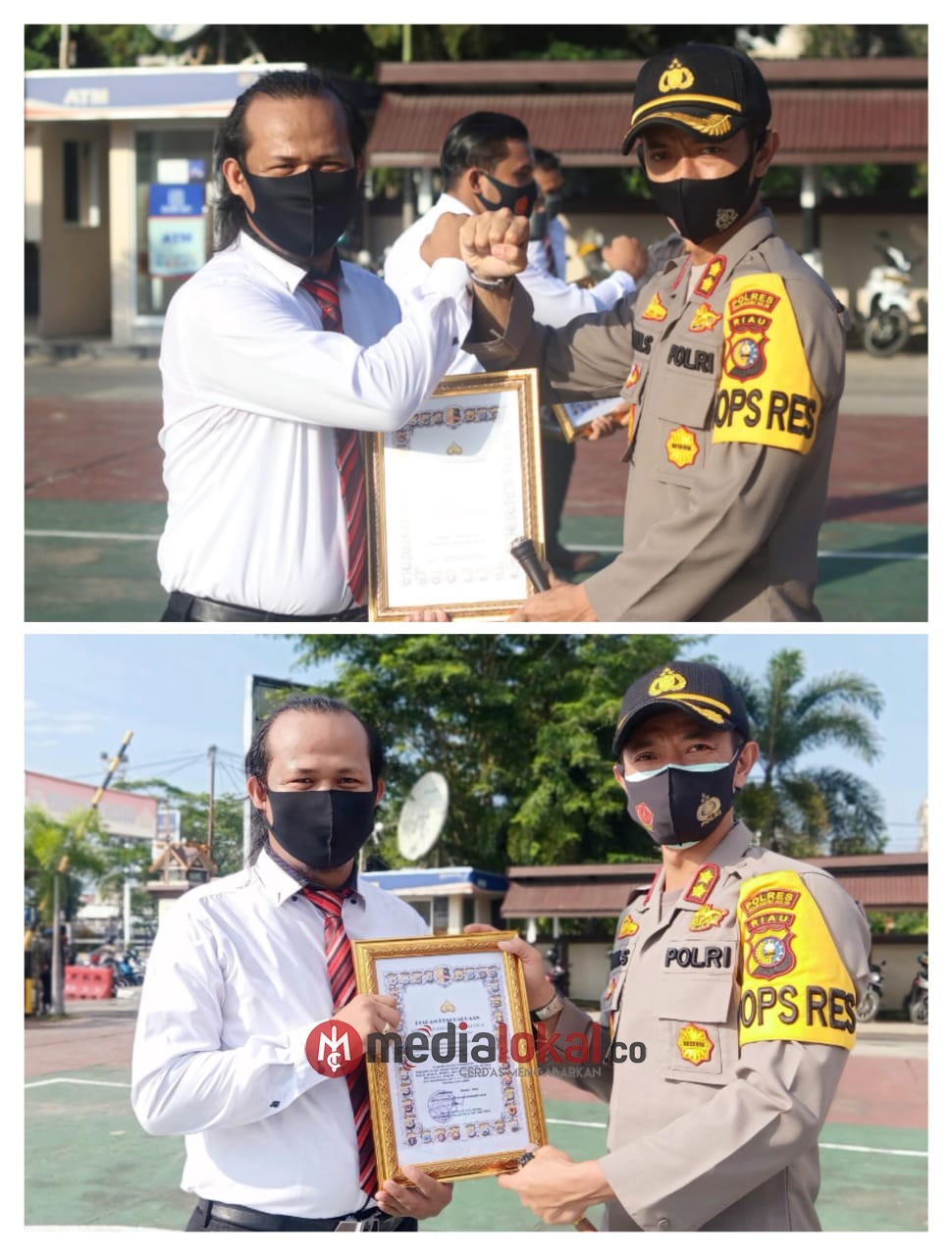 Ungkap Kasus Penyiraman Air Keras, Personil Polres Inhil ini Mendapat Penghargaan