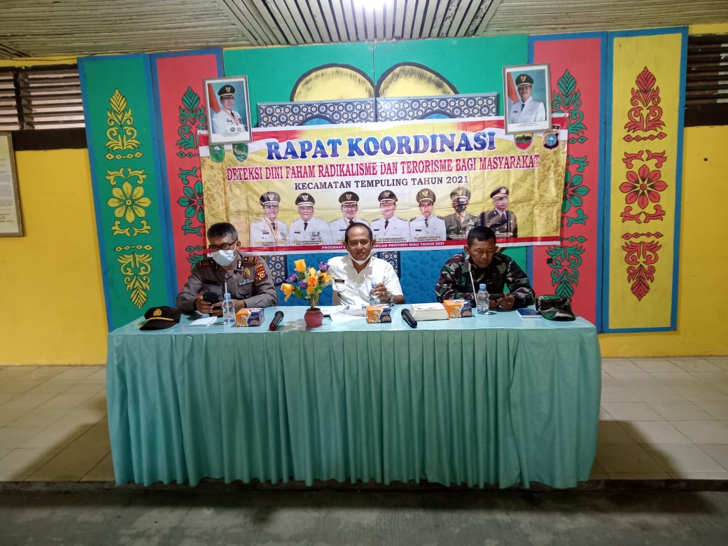 Danramil 03/Tempuling Hadiri Rakor Deteksi Dini Faham Radikalisme dan Terorisme