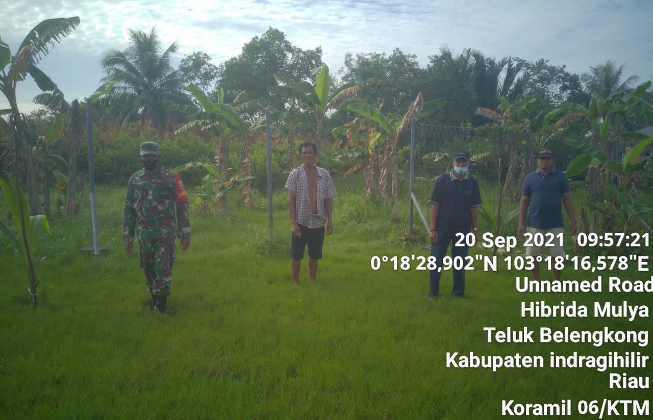 Babinsa Koramil 06/Kateman Lakukan Patroli Karhutla di Wilayah Teluk Belengkong
