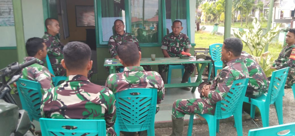 Evaluasi Kinerja, Danramil 05/Gas Kapten Czi Slamet Hirohito Berikan Arahan