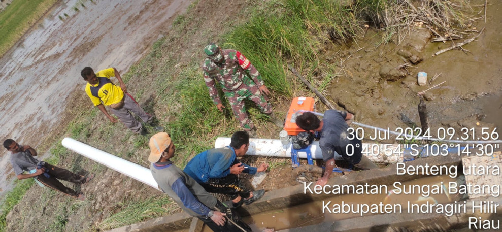 Dengan Kerjasama Yang Kuat, Koramil 07/Reteh Buat Pompanisasi Bersama Masyarakat