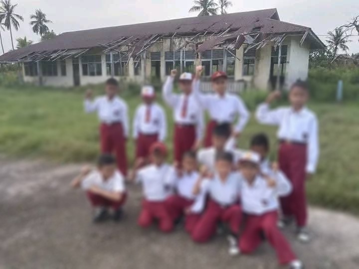 Janji Manis Pemerintah Tak Kunjung Ditepati, Kondisi Salah Satu SDN di Bumi Hamparan Kelapa Dunia Ini Sangat Memprihatinkan