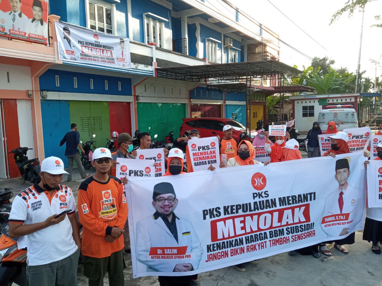 Tolak Kenaikan BBM, Kader PKS Kabupaten Meranti Gelar Aksi Flashmob