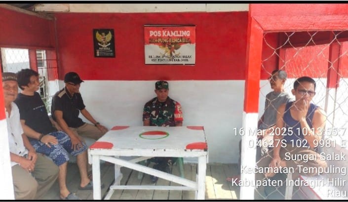 Babinsa Koramil 03/Tpl Sambangi Kampung Pancasila Dengan Semangat Persatuan dan Keamanan di Bulan Ramadhan