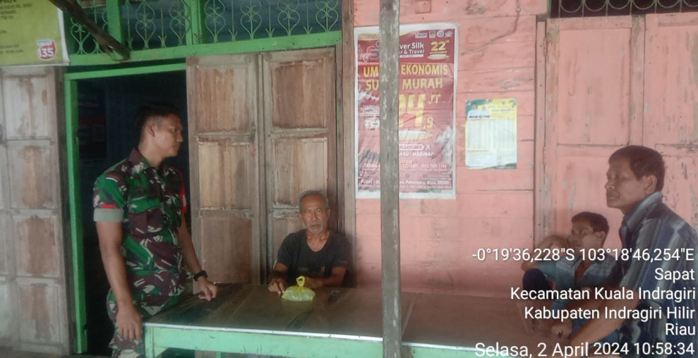 Babinsa Pratu Renaldy Pradina Mengajak Masyarakat Untuk Saling Bersilaturahmi dan Tegur Sapa Antar Sesama