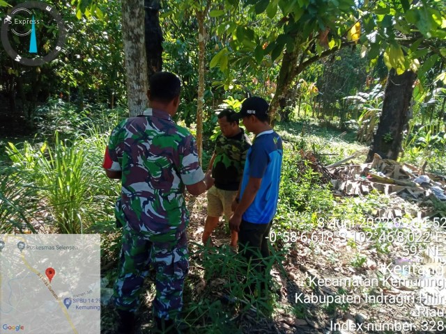 Terkait Karhutla, Babinsa Koramil 09/Kemuning Aktif Lakukan Patroli