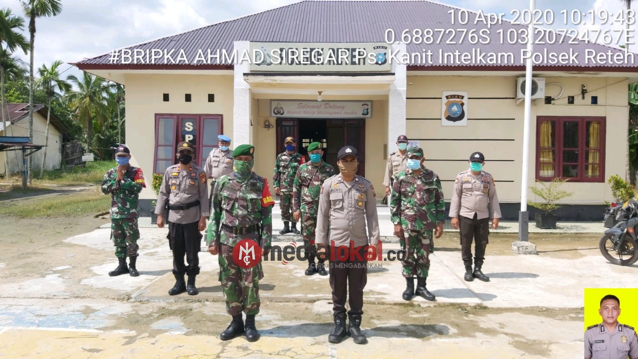 Sinergitas Ditengah Pandemi Covid-19, Polsek Reteh Bersama Koramil 07 Terbitkan Video Himbauan