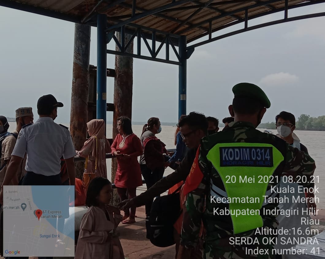 RUTIN, Koramil 02/Tanah Merah Intensifkan Penegakan Protokol Kesehatan