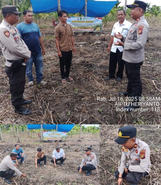 Program Asta Cita: Polsek Gaung Pantau Perawatan Jagung di Desa Lahang Tengah