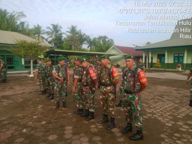 Babinsa Koramil 04/Kuindra Laksanakan Apel Bersama Anggota