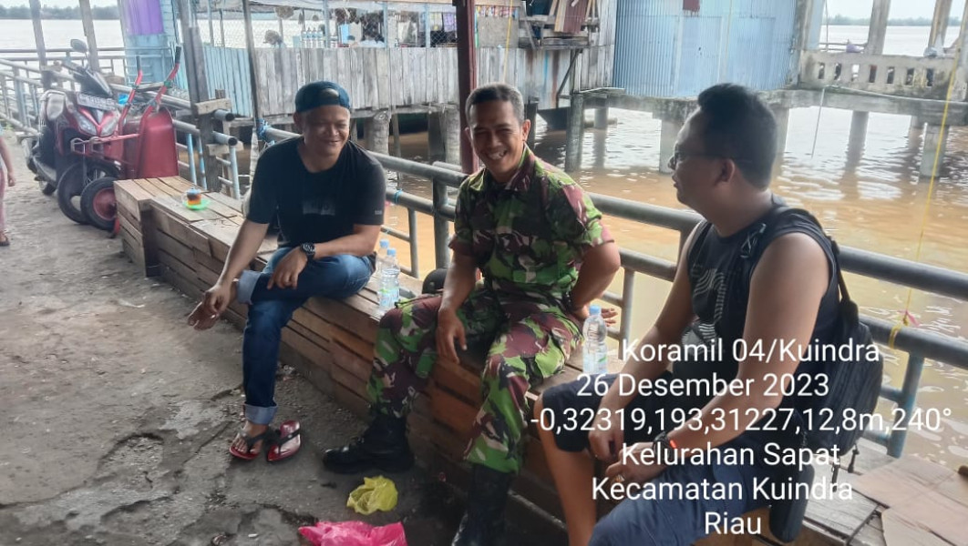 Koramil 04/Kuindra Terus Rutin Jaga Hubungan Baik Antar Sesama di Wilayah Binaan