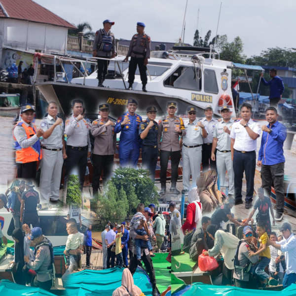 H+4, Polres Inhil Lakukan Pengawasan dan Monitor Arus Balik Lebaran