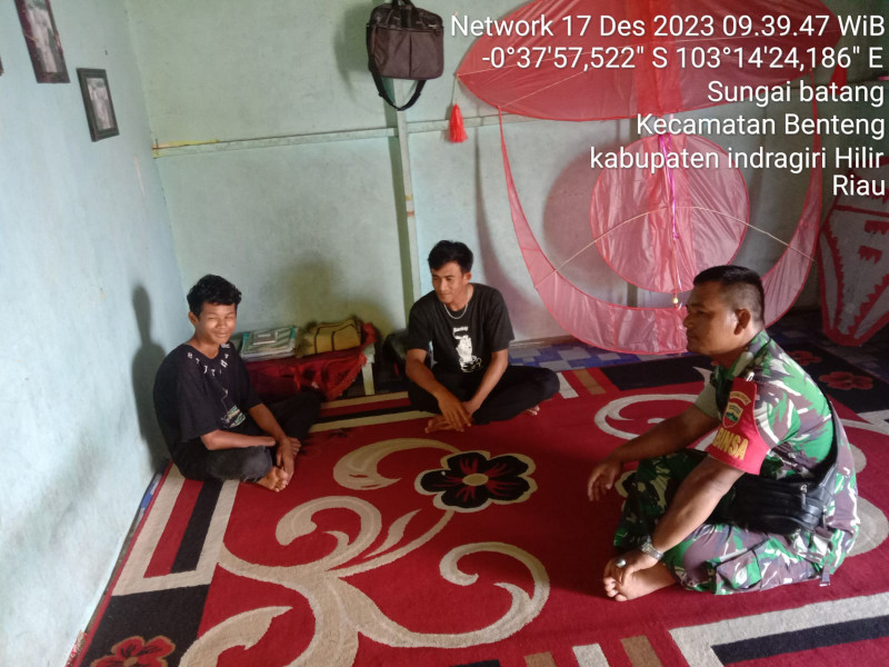 Koramil 07/Reteh Himbau Kepada Orang Tua Agar Menjaga Anak-anak Agar Terhindar Dari Narkoba dan Judi Online