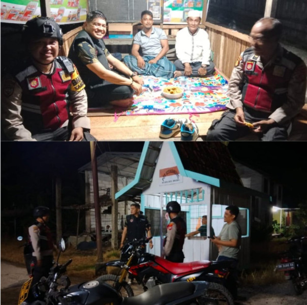 Sampai Dini Hari, Kapolsek Gas Cek Pos Siskamling