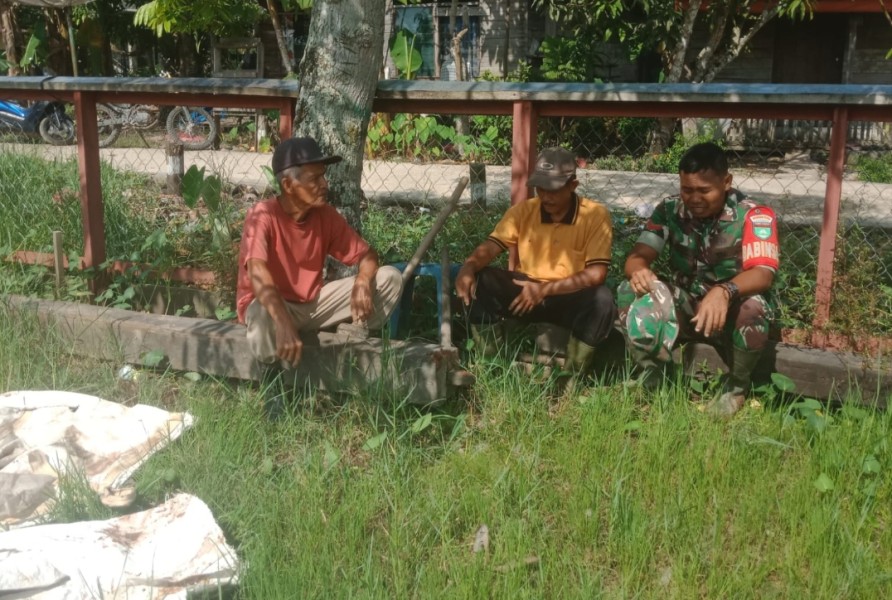 Tingkatkan Sinergitas Babinsa Koramil 05/Gas Koptu Suriyadi Laksanakan Giat Pengawasan SDM