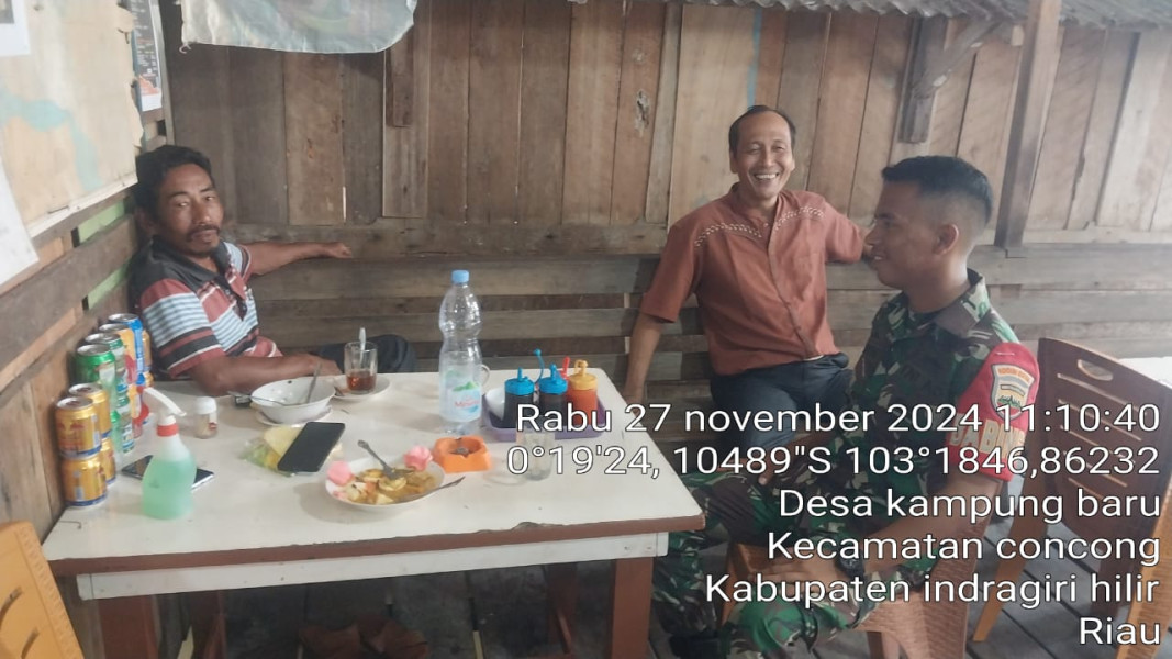 Babinsa Koramil 04/Kuindra Himbau Masyarakat Agar Situasi Tetap Kondusif di Binaan