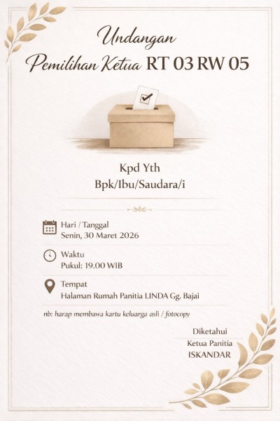 Atas Perintah Camat, Pemilihan RT 03 Sukaramai Batal Sesaat Sebelum Warga Nyoblos