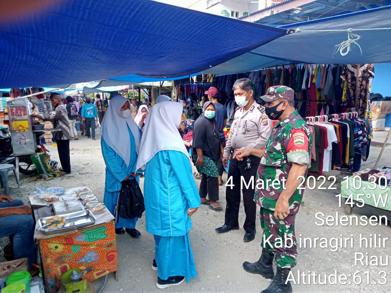 Bersinergi, Penegakan Protkes Di Selensen Kembali Dikakukan Babinsa Koramil dan Bhabinkamtibmas