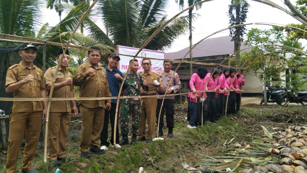 Mendukung Ketahanan Pangan: Koramil 07/Reteh dan Pemerintah Desa Sereteh Bersatu