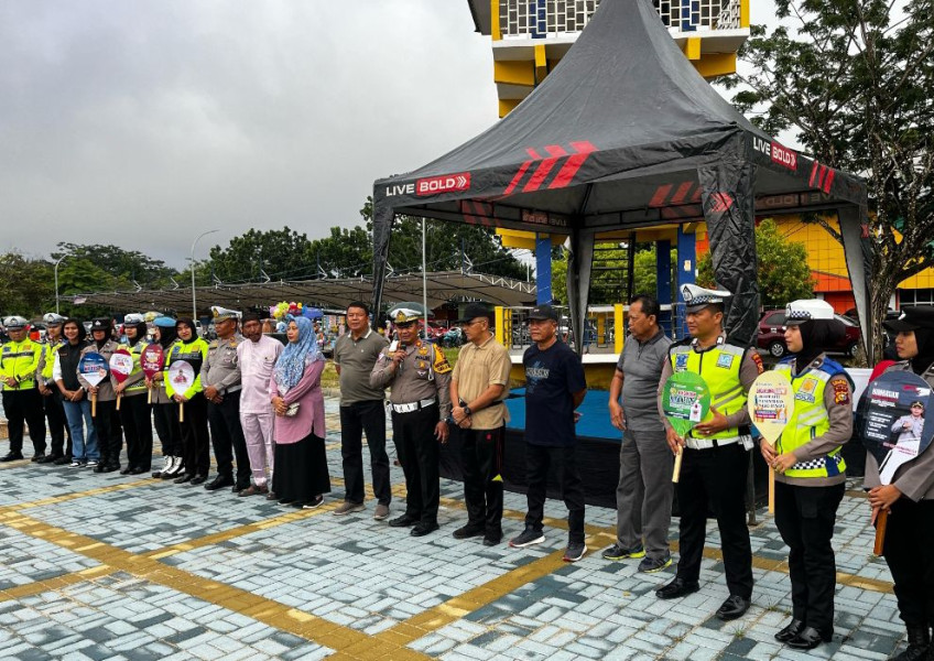 Cooling System, Kasat Lantas Polres Inhu Bersama Sekda Serukan Pemilu Damai 2024