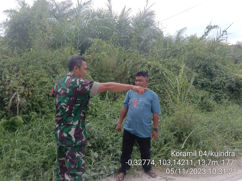 Patroli Karhutla Terus Dilaksanakan Oleh Babinsa Koramil 04/Kuindra Bersama Warga