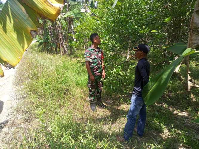 Babinsa Koramil 04/Kuindra Himbau Warga Dampak Dari Karlahut