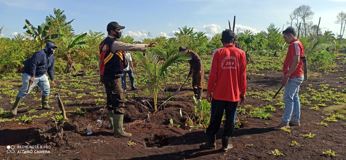 Bhabinkamtibmas Desa Kelumpang Polsek GAS Lakukan Perawatan Hanpangan