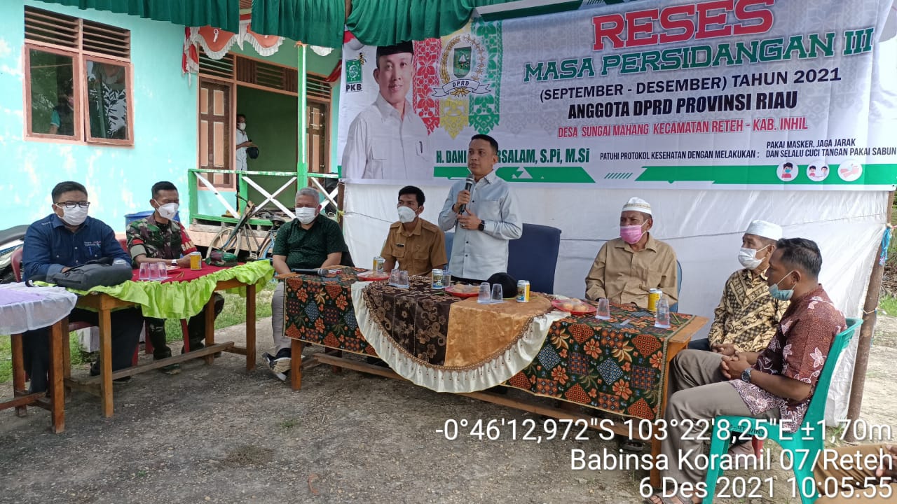 Babinsa 07/Reteh Hadiri Reses Anggota DPRD Provinsi Riau
