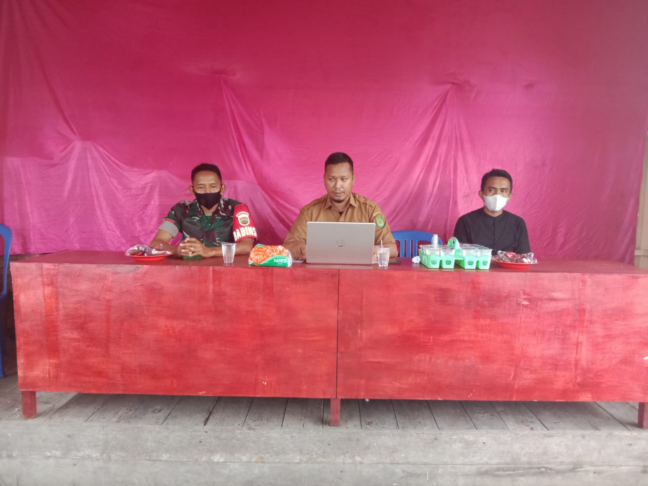 Babinsa 04/Kuindra Ikuti Rapat Pembentukan Panitia MTQ Desa Tanjung Lajau