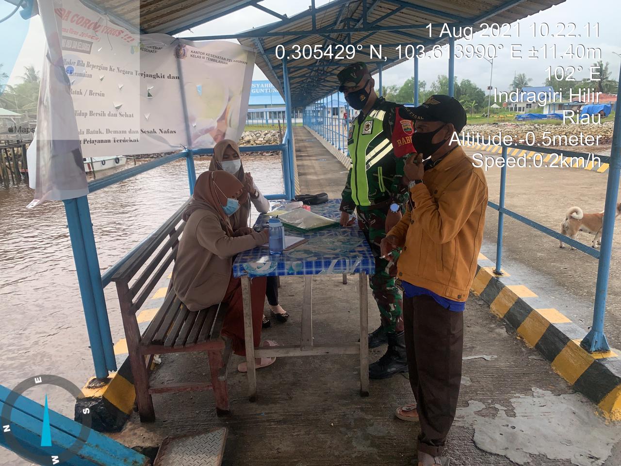 Babinsa Praka Fery Sinaga Lakukan Pengecekkan di Pelabuhan Syahbandar Guntung