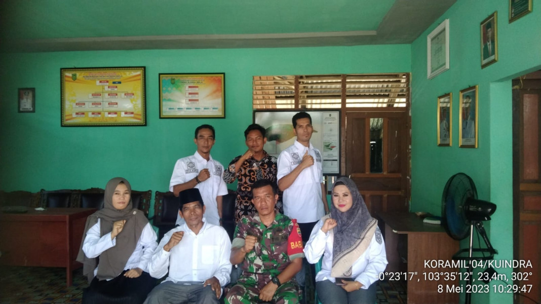 Lakukan Rapat Terkait Daftar Pemilihan Sementara Hasil Perbaikan Bersama Danramil 04/Kuindra