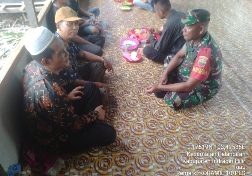 Koramil 10/Pelangiran Melaksanakan Tugas Pokok Babinsa dan Wujudkan Pendekatan Dengan Masyarakat